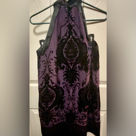 NWT Max Studio broque-style velvet halter dress - Picture 1 of 5